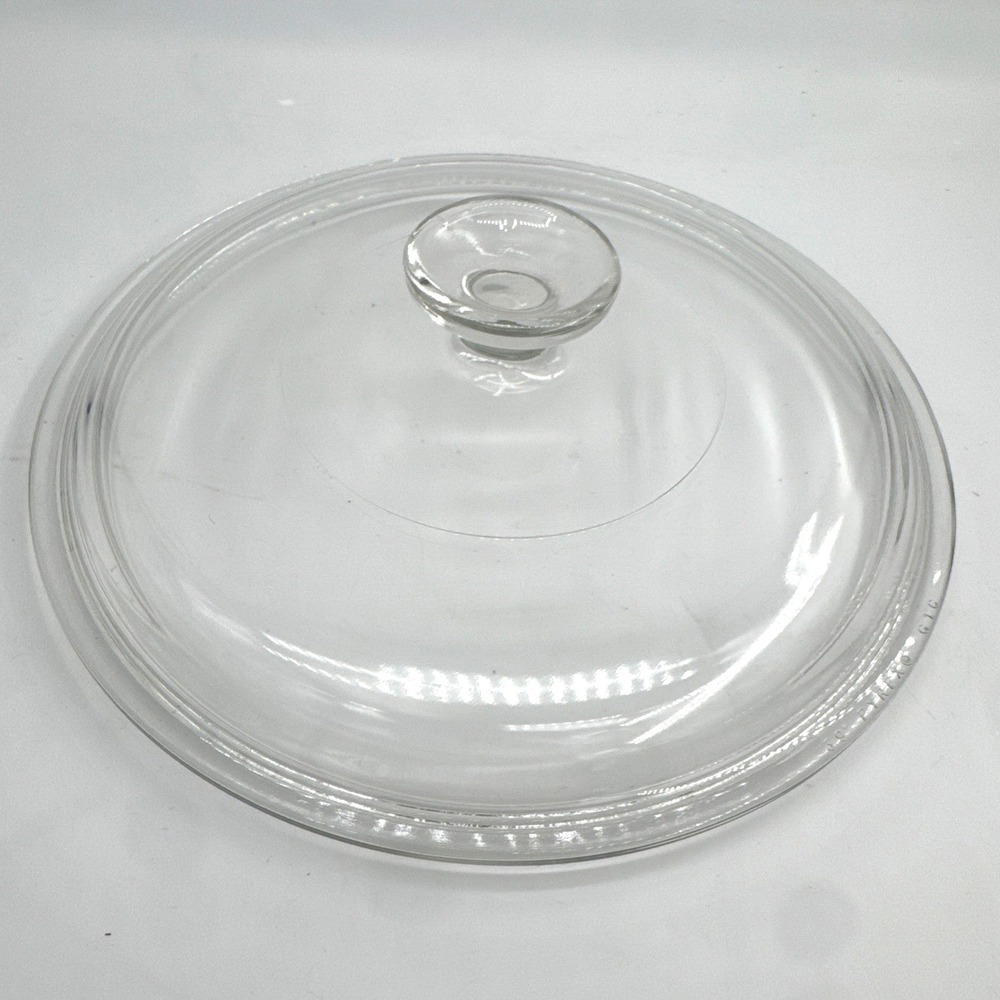 Pyrex Clear Round Glass Replacement Lid G1C No Chips Excellent Condition